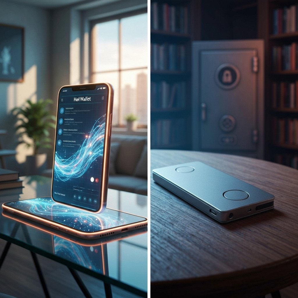 개인 지갑의 종류와 선택 기준 (핫 월렛 vs 콜드 월렛) 관련 이미지