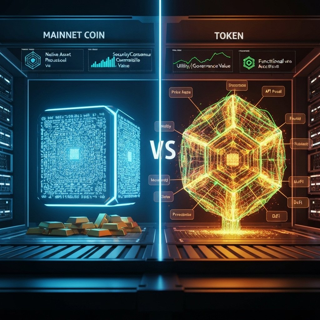 메인넷 보유 코인과 토큰의 구분과 가치 비교 관련 이미지